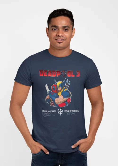 "DEADPOOL 3" Graphic printed MEN's ROUND NECK HALF SLEEVE T SHIRT