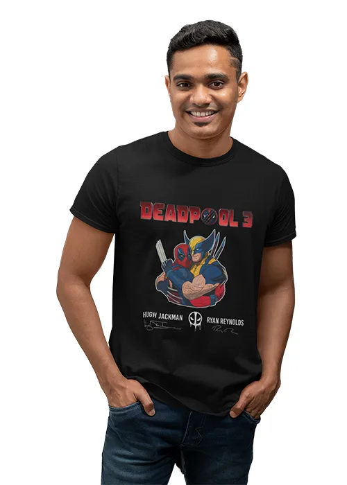 "DEADPOOL 3" Graphic printed MEN's ROUND NECK HALF SLEEVE T SHIRT - Image 2