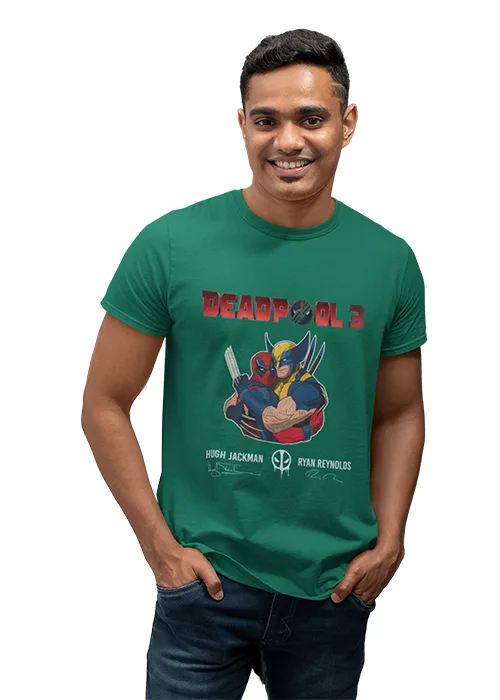 "DEADPOOL 3" Graphic printed MEN's ROUND NECK HALF SLEEVE T SHIRT - Image 7