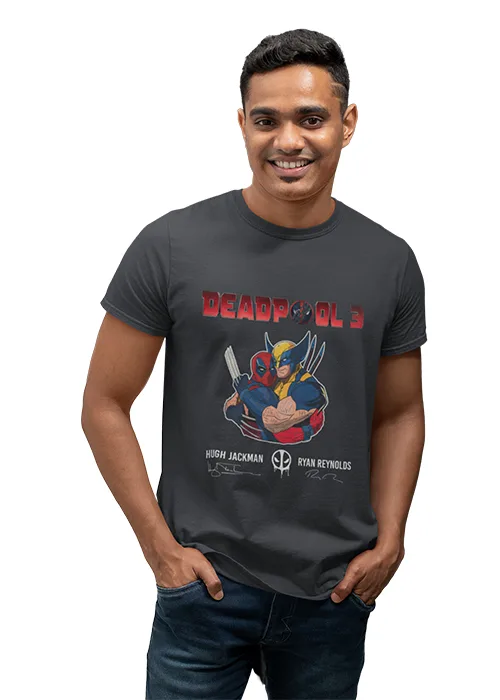 "DEADPOOL 3" Graphic printed MEN's ROUND NECK HALF SLEEVE T SHIRT - Image 3