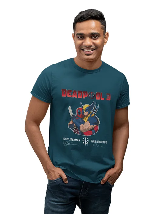 "DEADPOOL 3" Graphic printed MEN's ROUND NECK HALF SLEEVE T SHIRT - Image 6