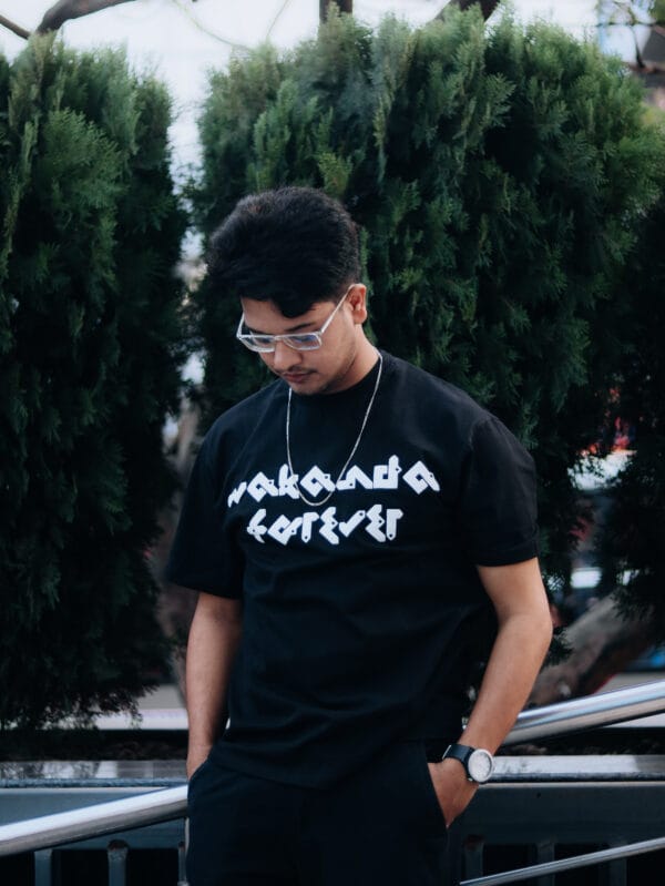 WAKANDA FOREVER OVERSIZED FIT HALF SLEEVE T-SHIRT - Image 3