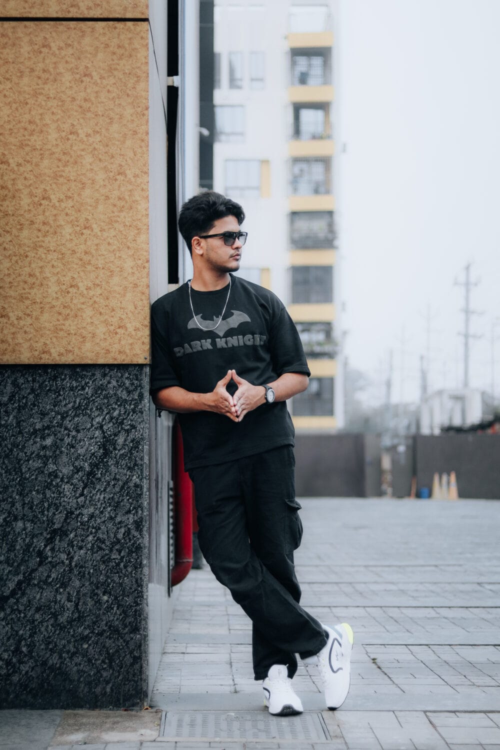DARK KNIGHT OVERSIZED FIT HALF SLEEVE T-SHIRT - Image 2