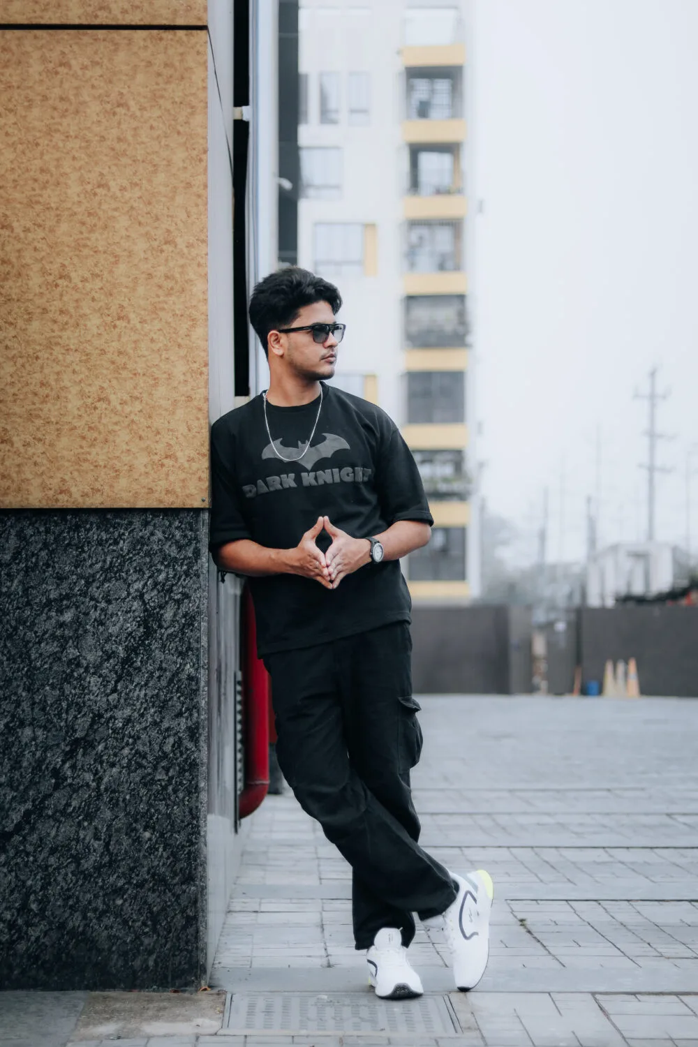 DARK KNIGHT OVERSIZED FIT HALF SLEEVE T-SHIRT - Image 2