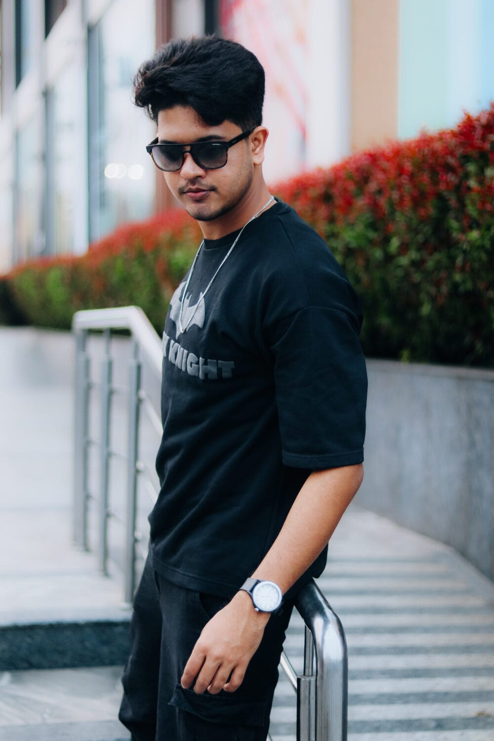 DARK KNIGHT OVERSIZED FIT HALF SLEEVE T-SHIRT - Image 3