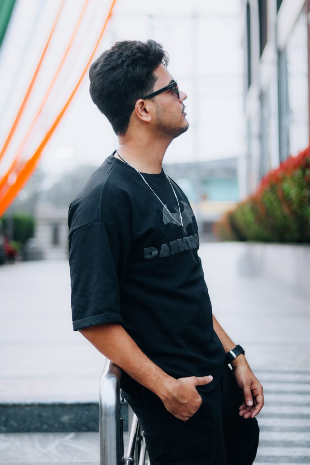DARK KNIGHT OVERSIZED FIT HALF SLEEVE T-SHIRT - Image 4