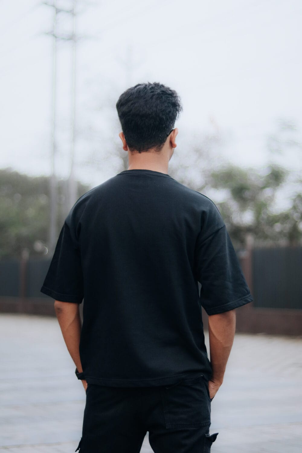 DARK KNIGHT OVERSIZED FIT HALF SLEEVE T-SHIRT - Image 5