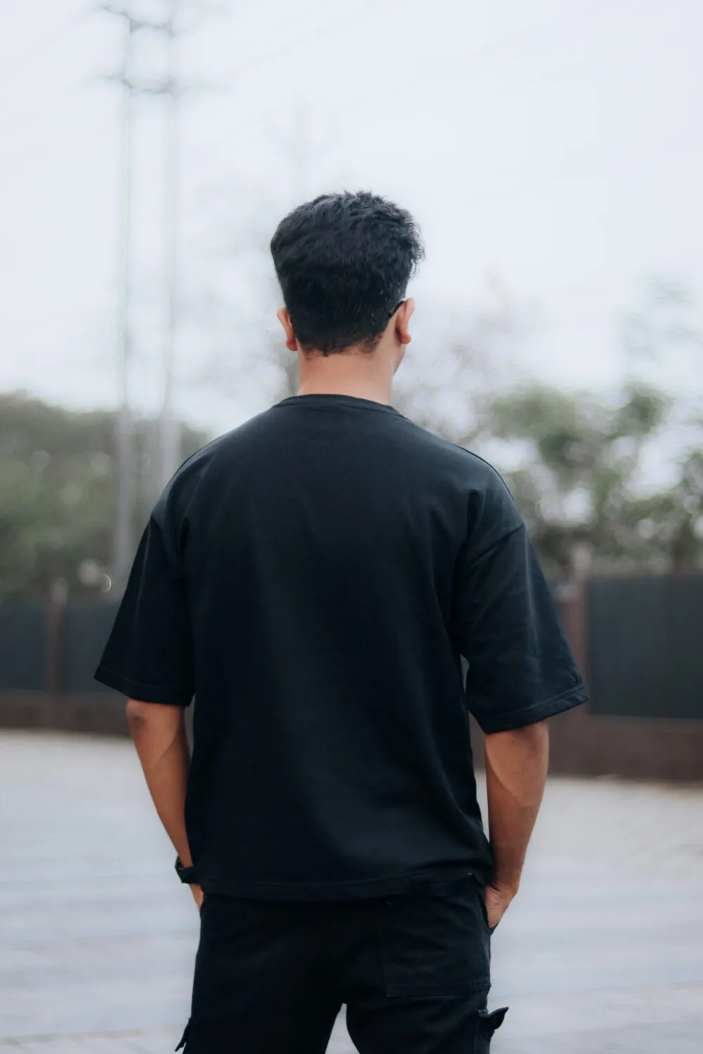 DARK KNIGHT OVERSIZED FIT HALF SLEEVE T-SHIRT - Image 5