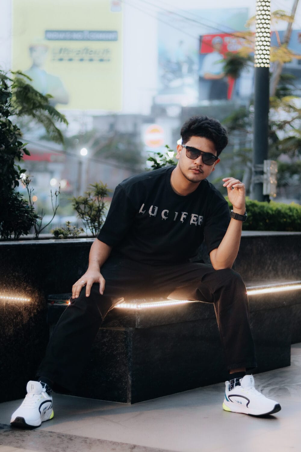 LUCIFER : BLACK AS THE DEVIL OVERSIZED HALF SLEEVE T-SHIRT - Image 4