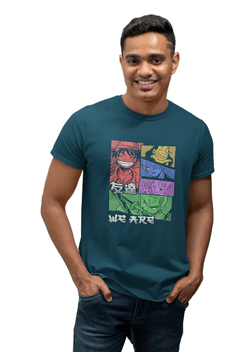 "ONE PIECE" Graphic printed MEN's ROUND NECK HALF SLEEVE T SHIRT - Image 2