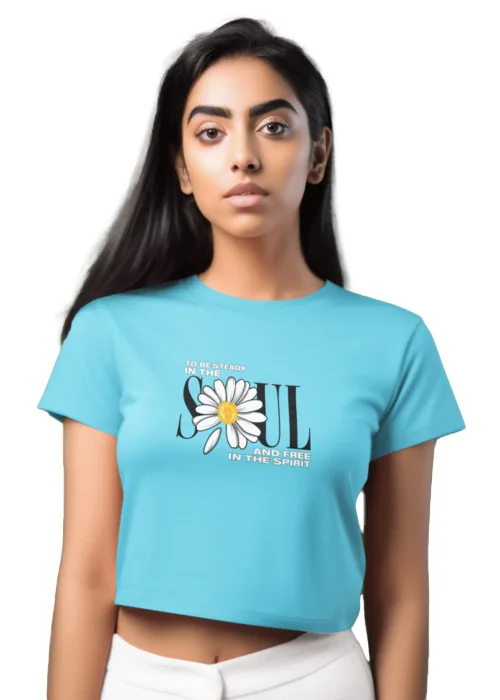 "SOUL" Graphic Printed WOMEN's CROP TOP