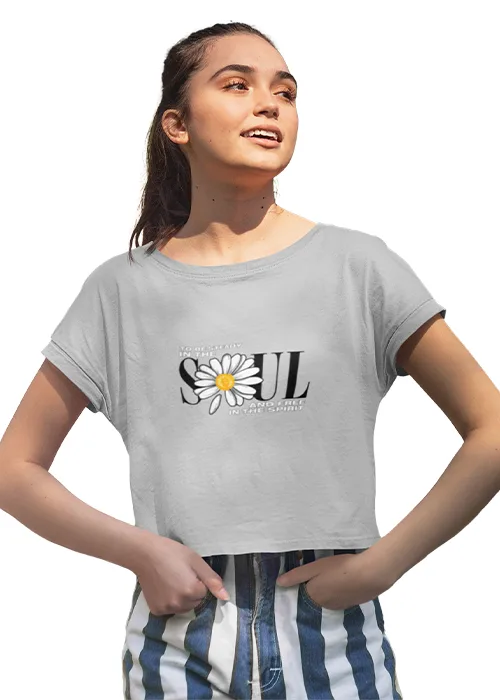 "SOUL" Graphic Printed WOMEN's CROP TOP - Image 7