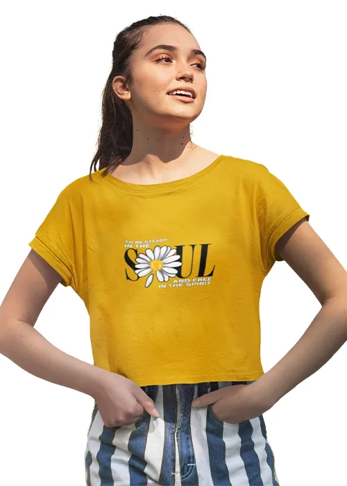 "SOUL" Graphic Printed WOMEN's CROP TOP - Image 4