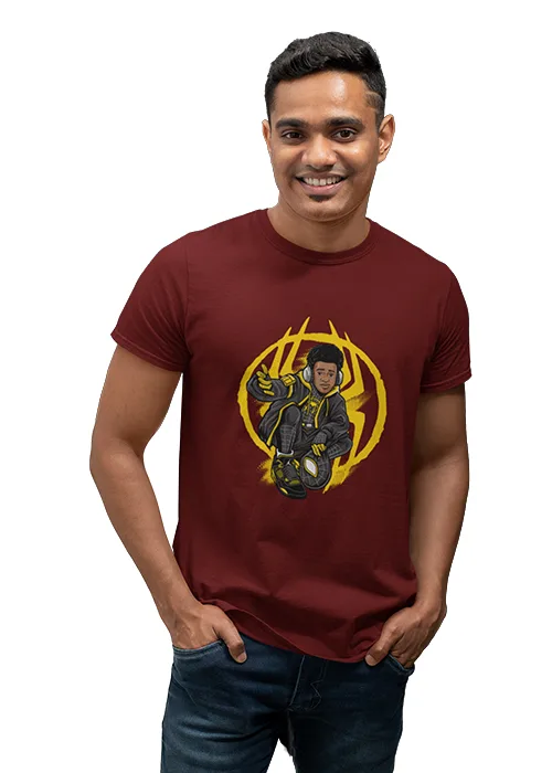 "SPIDER-MAN" Graphic printed MEN's ROUND NECK HALF SLEEVE T SHIRT - Image 3