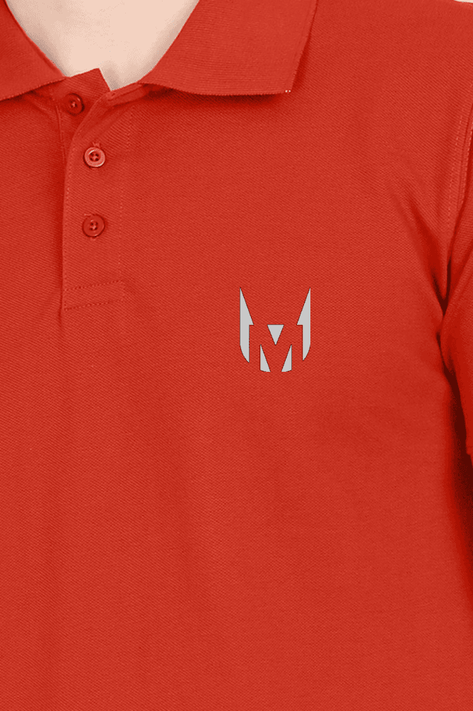 MEN's POLO T-SHIRT (BRICK RED) - Image 2