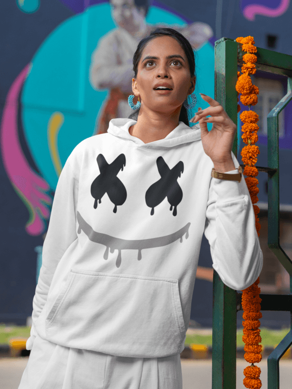 MARSHMELLO Oversized Hoodie (WHITE)