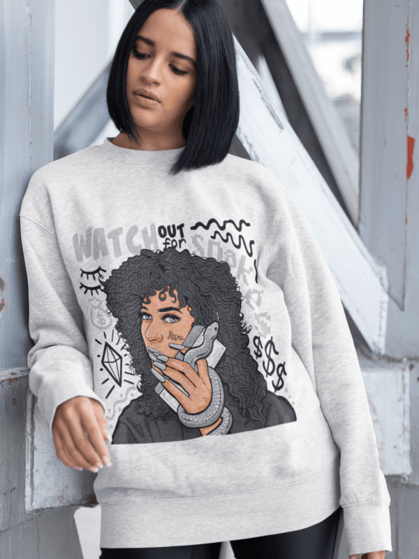 WATCH OUT FOR SNAKES Women's Sweatshirt (White)