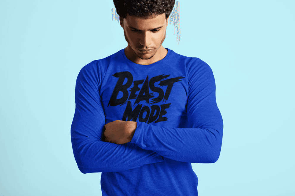 BEAST MODE MEN's ROUND NECK FULL SLEEVE T-SHIRT