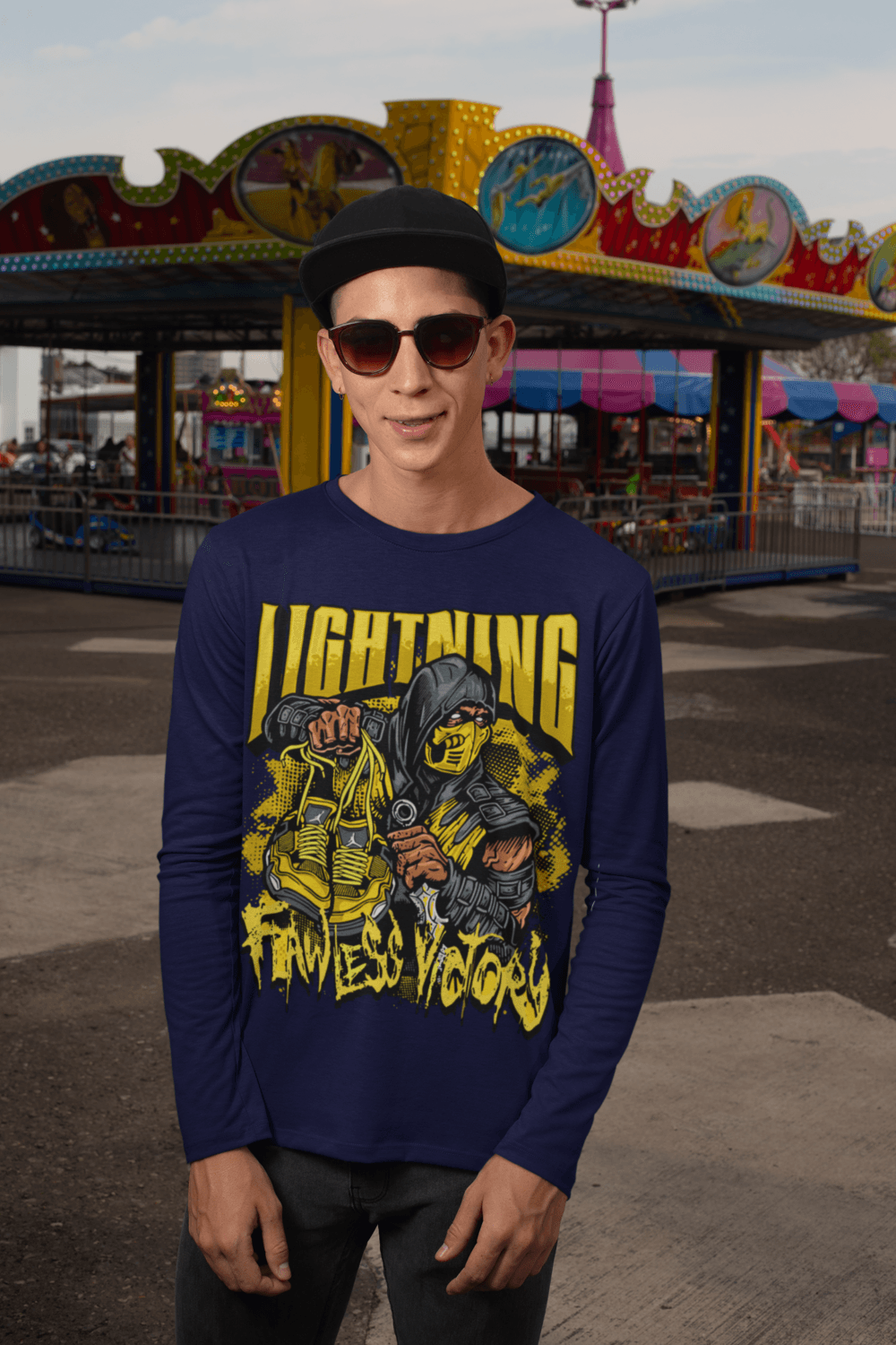FLAWLESS VICTORY MEN's ROUND NECK FULL SLEEVE T-SHIRT