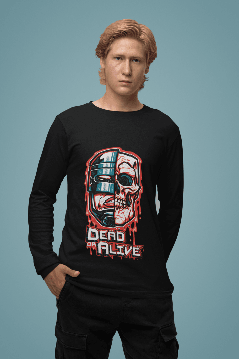 DEAD OR ALIVE? MEN's ROUND NECK FULL SLEEVE T-SHIRT
