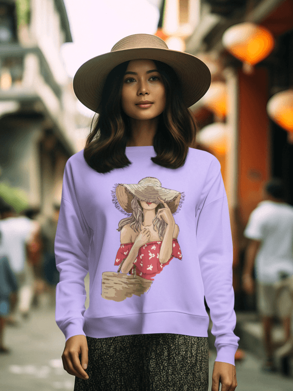 Women wearing ROSE WOMEN's SWEATSHIRT