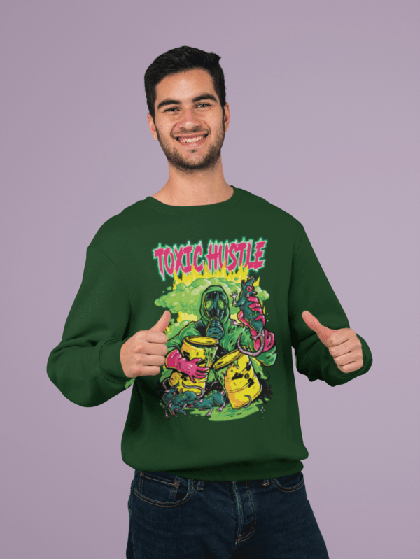 Man wearing TOXIC HUSTLE MEN's SWEATSHIRT