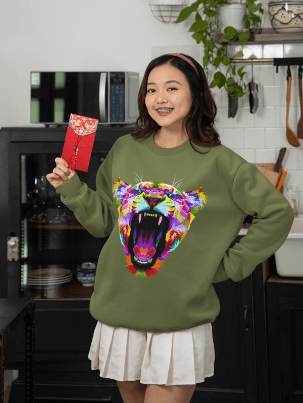 Woman wearing TIGER WOMEN's SWEATSHIRT