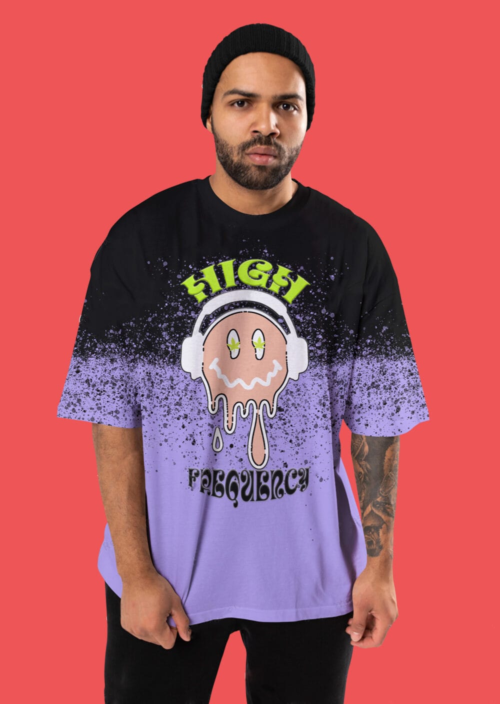 UM : HIGH FREQUENCY OVERSIZED FIT T-SHIRT - Image 3