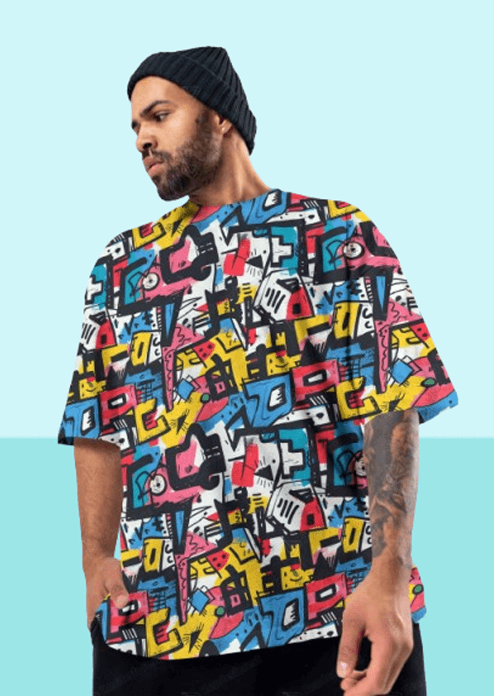 UM GRAFFITI OVERSIZED FIT T-SHIRT - Image 4