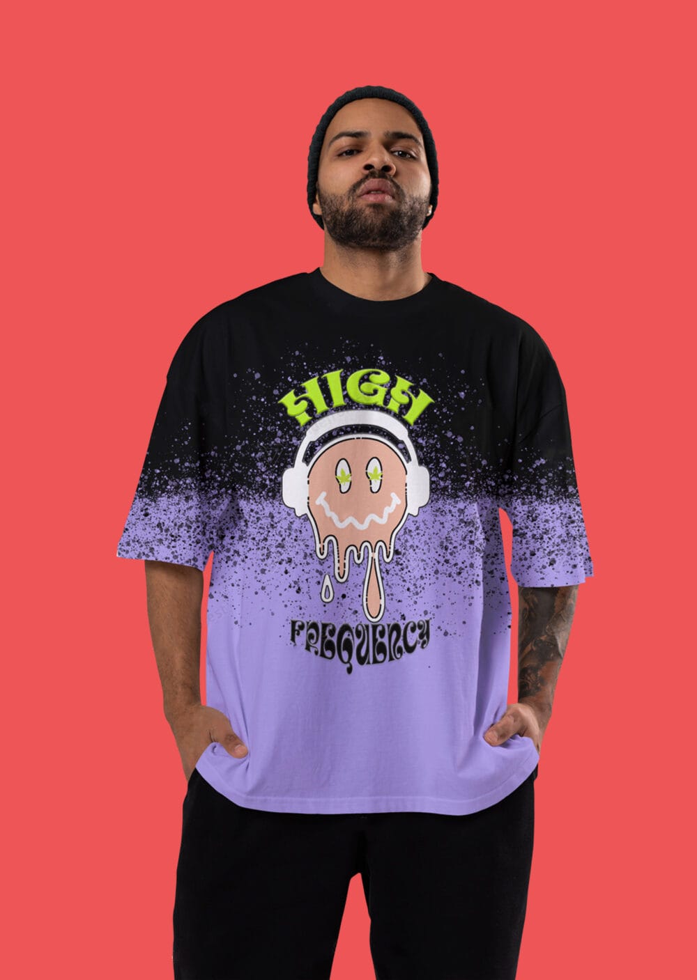 UM : HIGH FREQUENCY OVERSIZED FIT T-SHIRT - Image 4