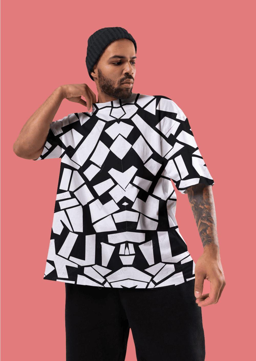URBAN MOSAIC OVERSIZED FIT T-SHIRT
