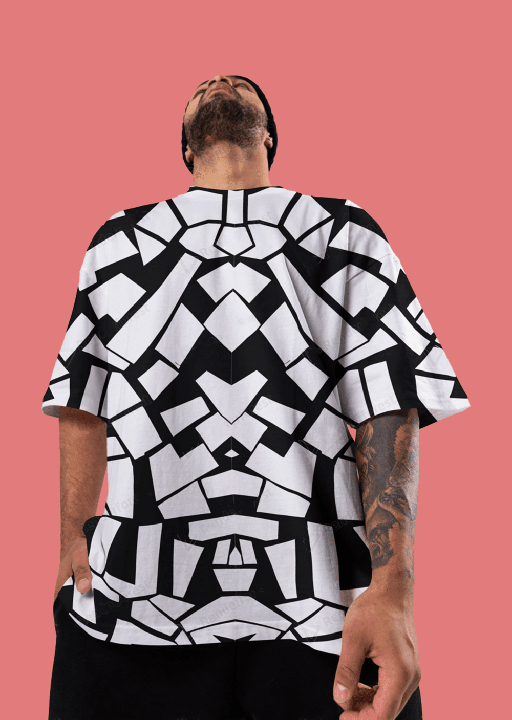 URBAN MOSAIC OVERSIZED FIT T-SHIRT - Image 3