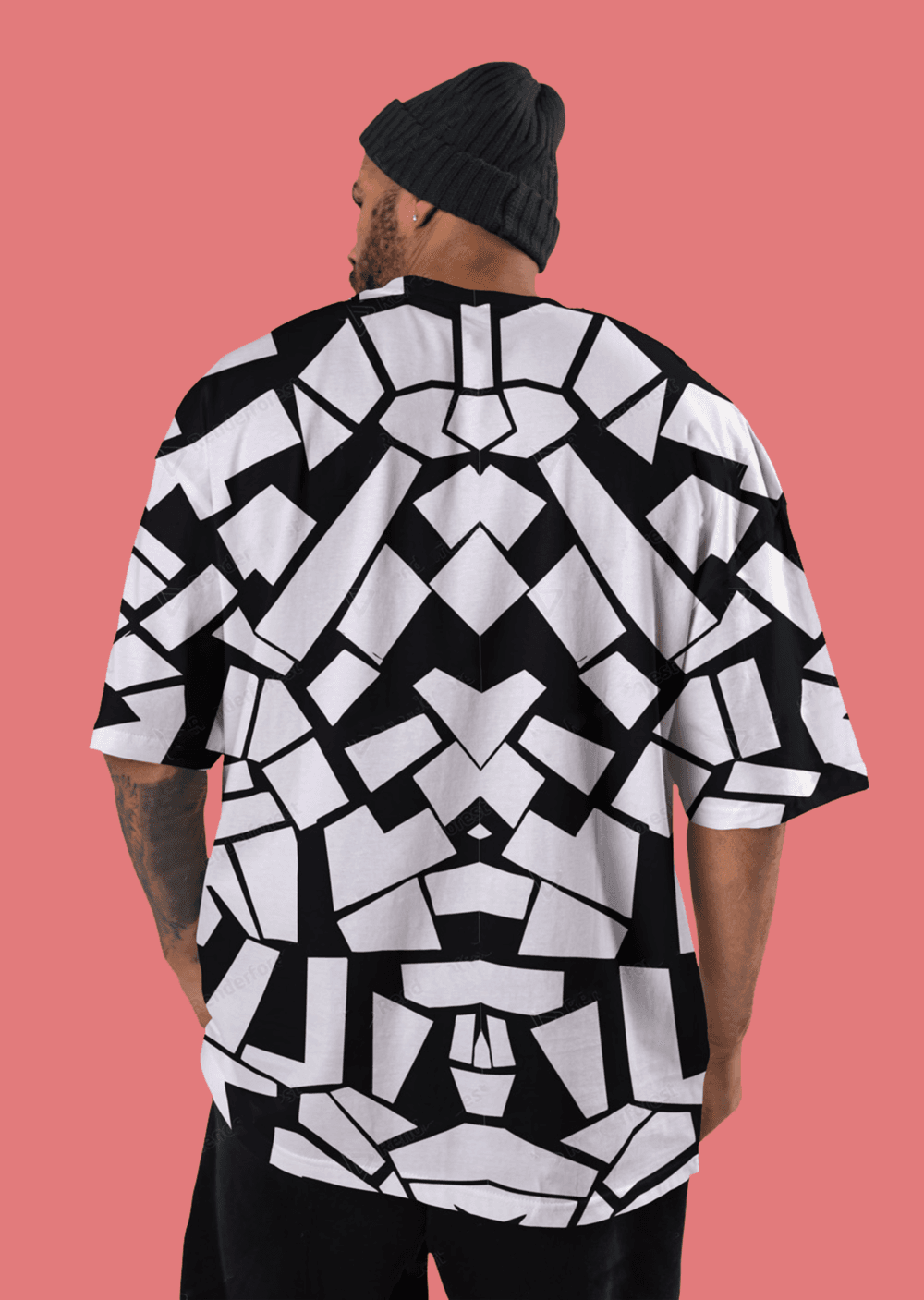 URBAN MOSAIC OVERSIZED FIT T-SHIRT - Image 4